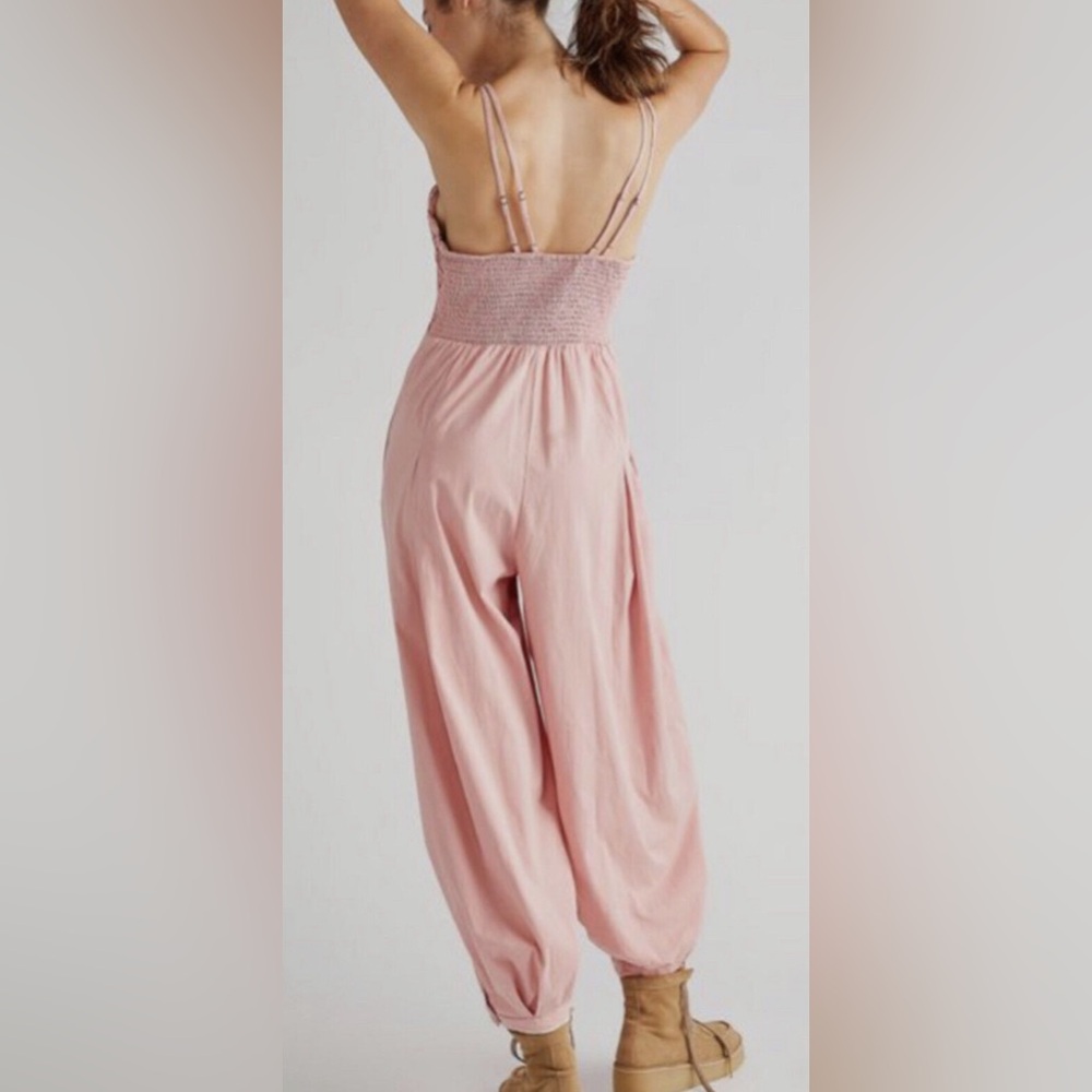 Free People Dusty Pink Jumpsuit Romper - Picture 2 of 14